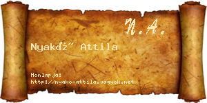 Nyakó Attila névjegykártya